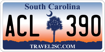 SC license plate ACL390