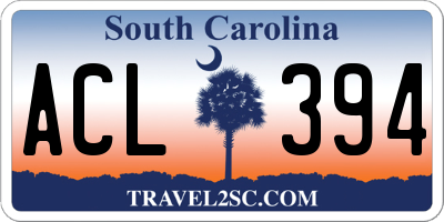 SC license plate ACL394