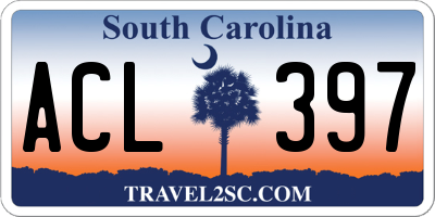 SC license plate ACL397