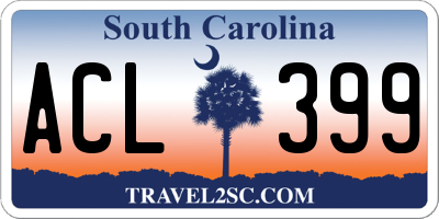 SC license plate ACL399