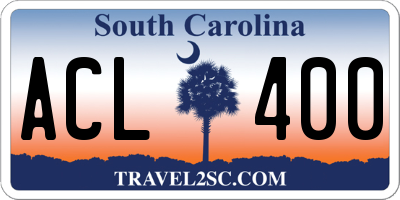 SC license plate ACL400