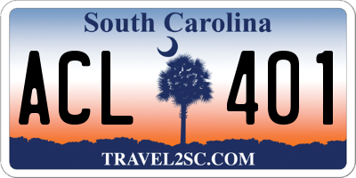 SC license plate ACL401