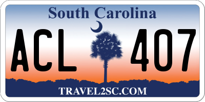 SC license plate ACL407