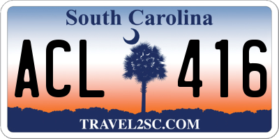 SC license plate ACL416
