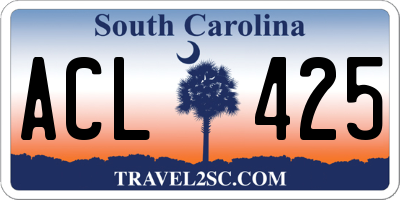 SC license plate ACL425