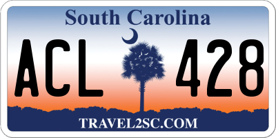 SC license plate ACL428