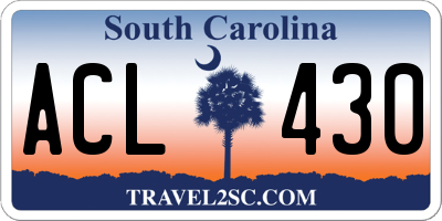 SC license plate ACL430