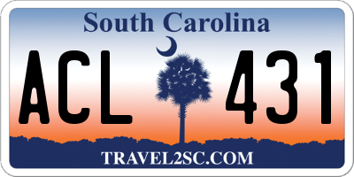 SC license plate ACL431