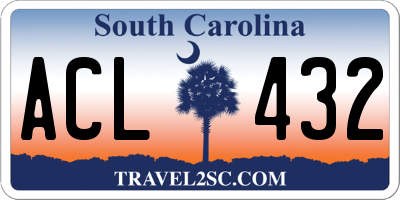 SC license plate ACL432