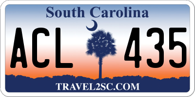 SC license plate ACL435