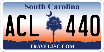 SC license plate ACL440