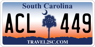 SC license plate ACL449