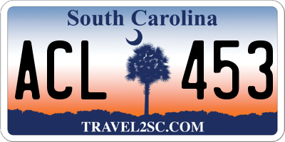 SC license plate ACL453