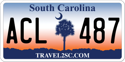 SC license plate ACL487