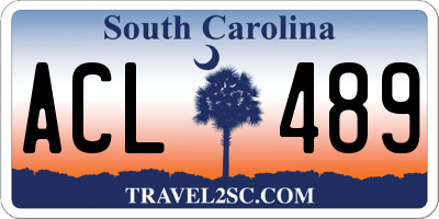 SC license plate ACL489
