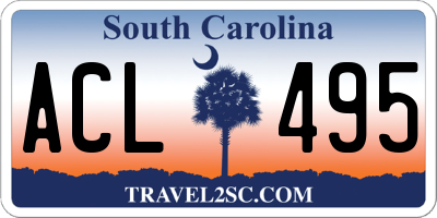 SC license plate ACL495