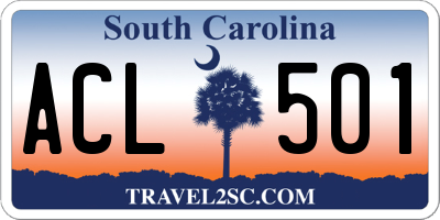 SC license plate ACL501