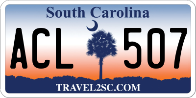 SC license plate ACL507