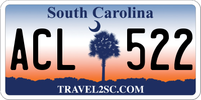 SC license plate ACL522