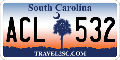 SC license plate ACL532