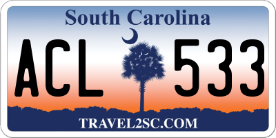 SC license plate ACL533