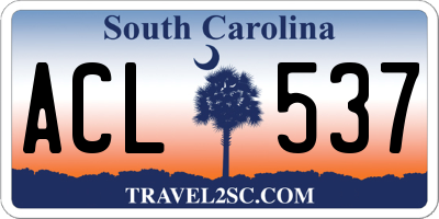 SC license plate ACL537