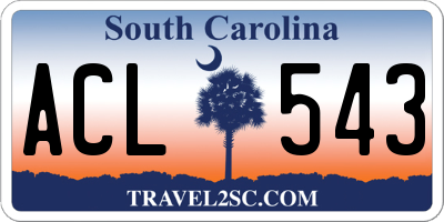 SC license plate ACL543