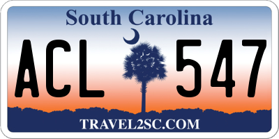SC license plate ACL547