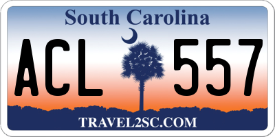 SC license plate ACL557