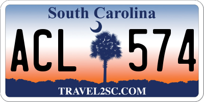 SC license plate ACL574