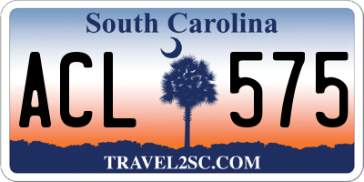 SC license plate ACL575
