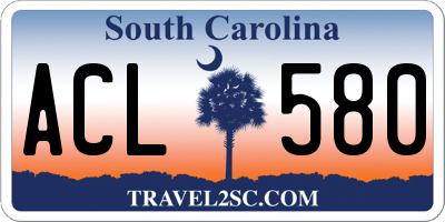 SC license plate ACL580