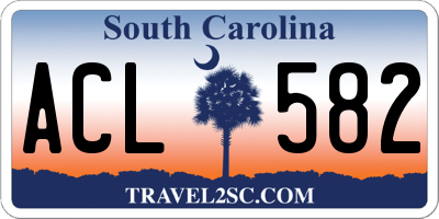 SC license plate ACL582
