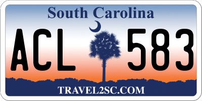 SC license plate ACL583