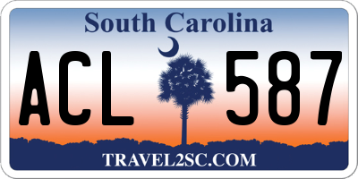 SC license plate ACL587