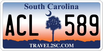 SC license plate ACL589