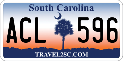 SC license plate ACL596
