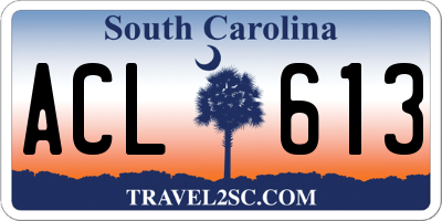 SC license plate ACL613