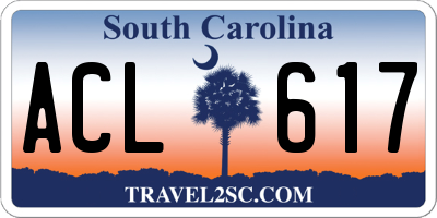 SC license plate ACL617