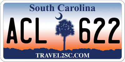 SC license plate ACL622