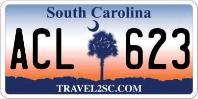 SC license plate ACL623