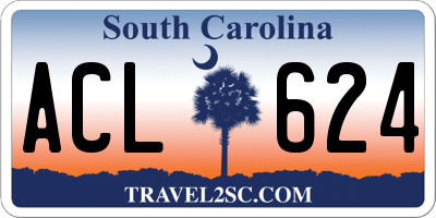 SC license plate ACL624
