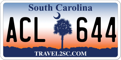 SC license plate ACL644