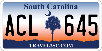 SC license plate ACL645