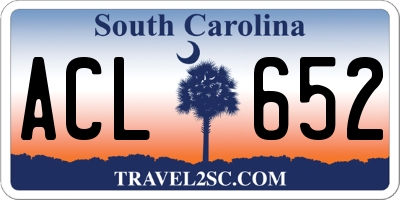 SC license plate ACL652