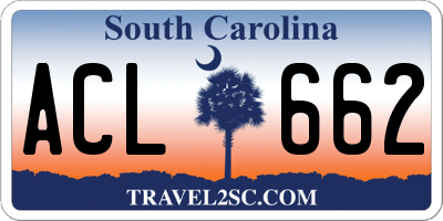 SC license plate ACL662