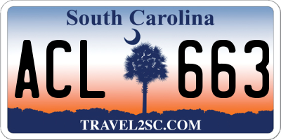 SC license plate ACL663