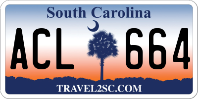 SC license plate ACL664