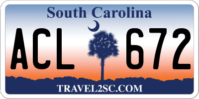 SC license plate ACL672
