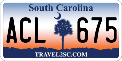 SC license plate ACL675
